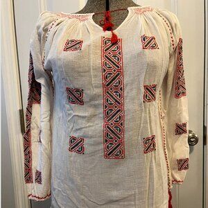 Vintage Embroidered Blouse purchased in Poland XS-S